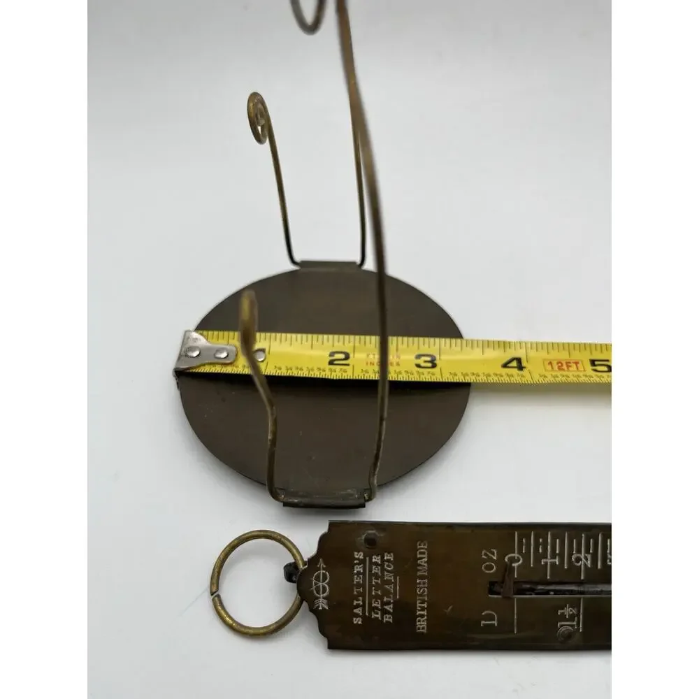 Antique Salters Brass Letter Balance Scale British Made Hanging Postal Weight